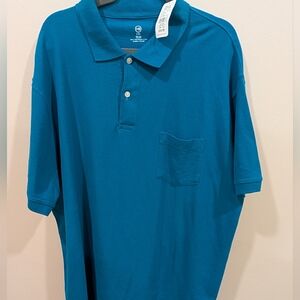 Harbor Bay Vibrant Blue Polo Shirt 2XL DXL 100% Cotton